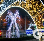 Новогоднее оформление города Черноморск, светодиодные арки, светодиодный фонтан  » Кликните для увеличения ->