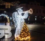 Новогоднее оформление города Луцк, светодиодная конструкция - рождественский ангел  » Кликните для увеличения ->
