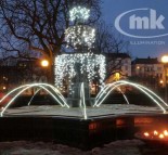 Светодиодный фонтан, новогоднее оформление площади  » Кликните для увеличения ->