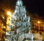 Новогоднее оформление елки светодиодной гирляндой Айс Лайт - фигурный занавес  » Кликните для увеличения ->