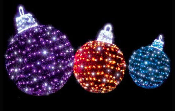 Светодиодные конструкции елочные шары
