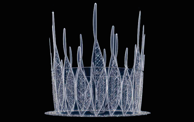 Изготовление светодиодных конструкций и инсталляций. Светодиодная конструкция Корона из гирлянд 