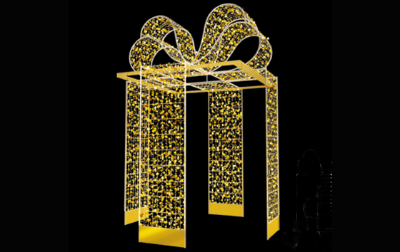 Изготовление светодиодных конструкций и инсталляций. Светодиодная инсталяция из гирлянд Бант