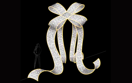 Изготовление светодиодных конструкций и инсталляций. Светодиодная инсталяция из гирлянд Бант