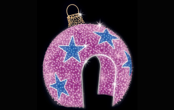 Светодиодная каркасная инсталляция - елочный шар