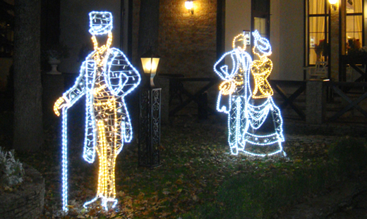 Светодиодные фигуры для Ресторана ZASTAVA, г.Умань, светодиодные фигуры под заказ, праздничная иллюминация 